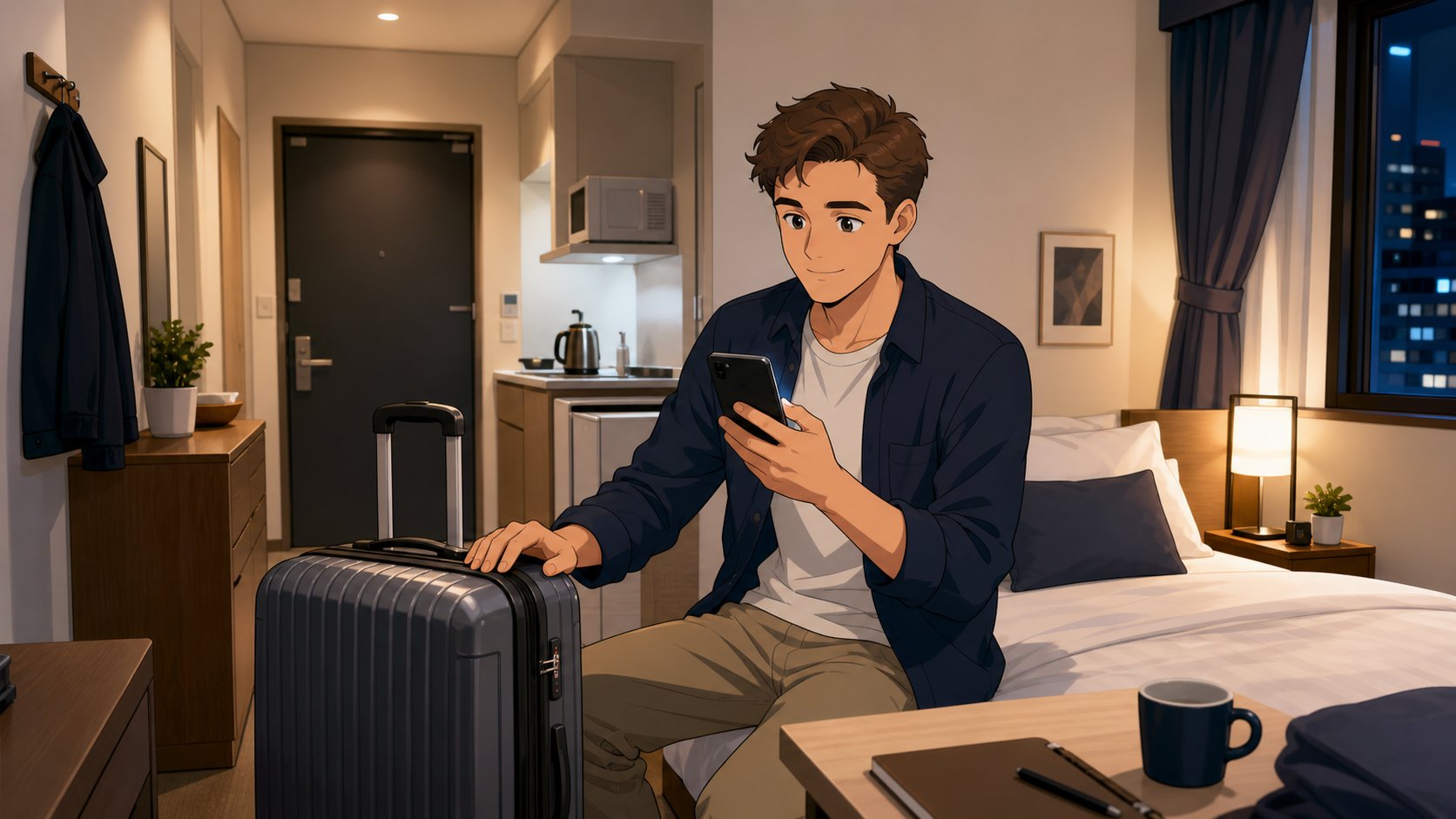 Temporary room after arriving in Japan