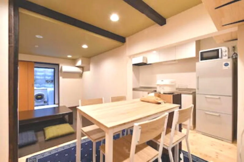 Kyoto Kawaramachi Gojo A share house dining and kitchen sample photo