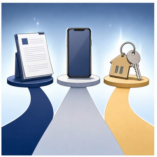 Japan housing application options shown with guarantor paperwork phone and apartment key