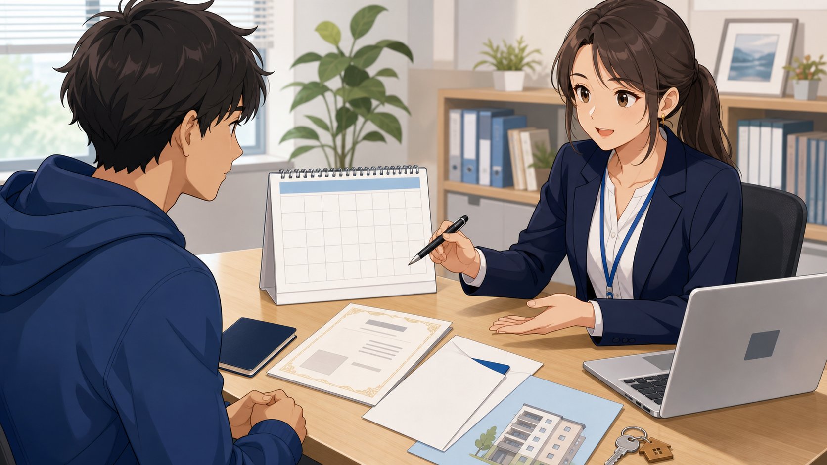 Student documents and housing timing scene in Japan